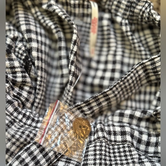 FREE PEOPLE CHRISSIE SKIRTALL MINI OVERALL DRESS PLAID XS FESTIVAL ANTHRO ASOS - Picture 7 of 11